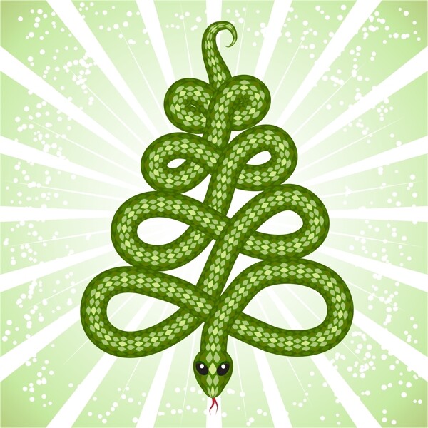 2013年的蛇创意图形矢量素材02