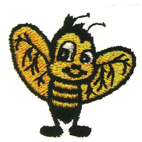 绣花动物昆虫色彩黄色免费素材