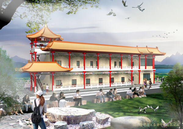 風景區(qū)辦公樓效果圖