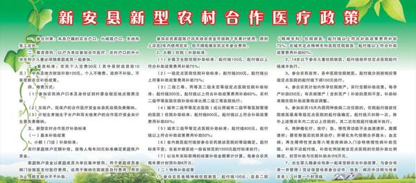 新安县新型农村合作医疗政策图片