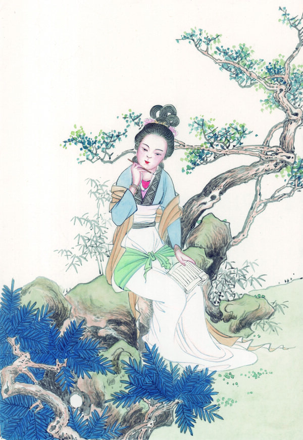 中華藝術(shù)繪畫古畫繪畫仙女神仙嫦娥貂蟬西施中國古代繪畫
