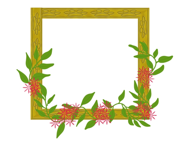 方形木質(zhì)方框插畫