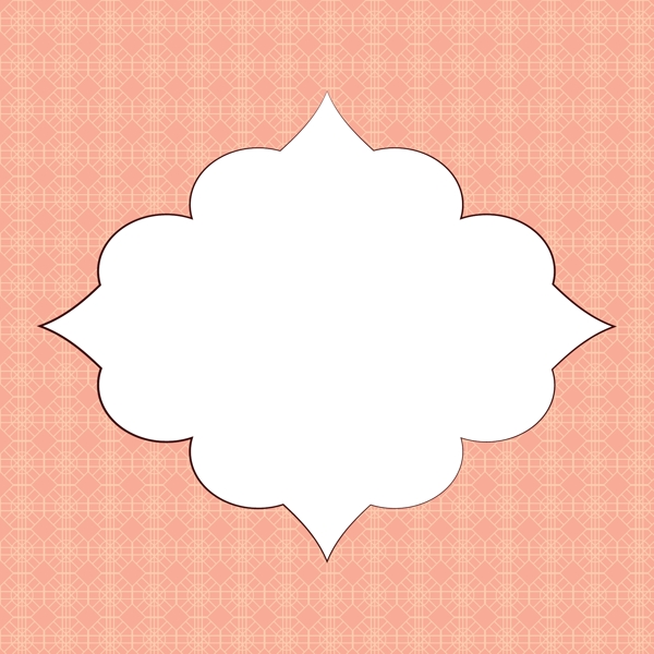 簡(jiǎn)約白色不規(guī)則標(biāo)簽粉色背景