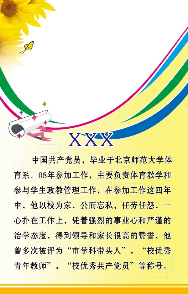 教師簡(jiǎn)介圖片