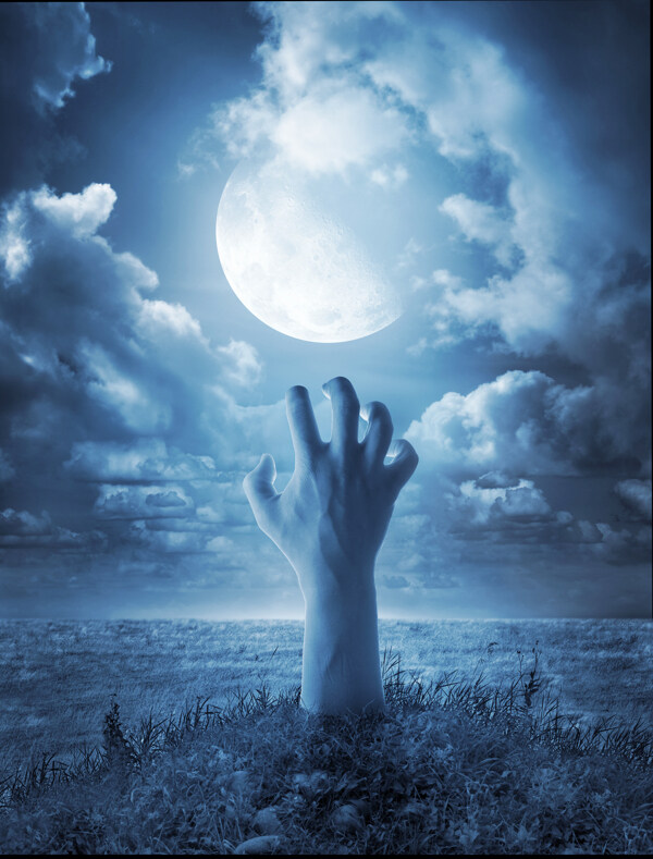 月亮与丧尸的手