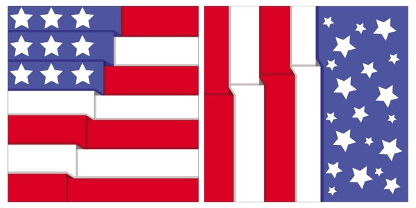 美国国旗的爱国主题矢量