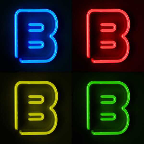 霓虹燈字母B