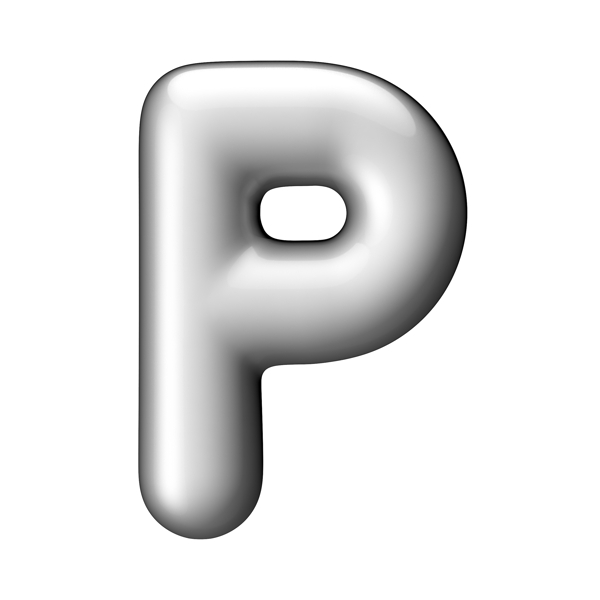 金属字母P图片