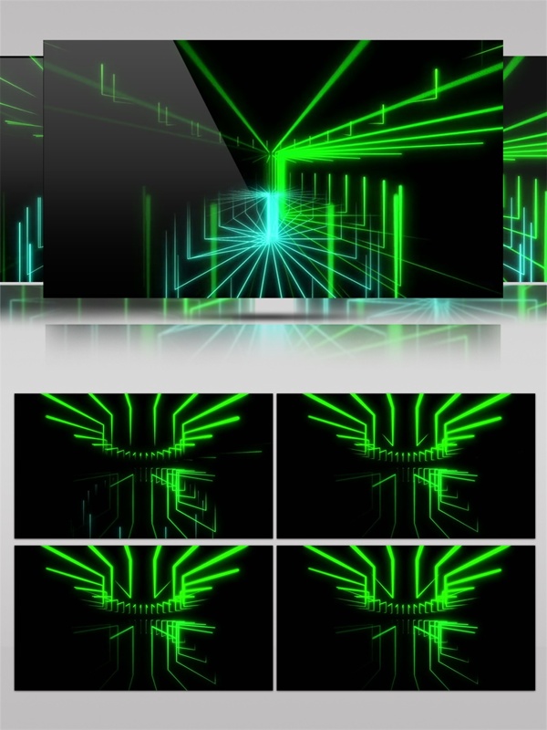 绿色投影光束视频素材