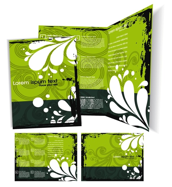 墨跡企業(yè)畫(huà)冊(cè)vi花紋圖片