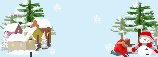 冬天打雪仗背景圖片