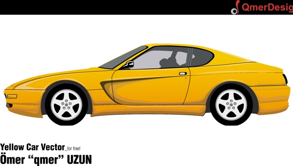 黃色汽車(chē)矢量