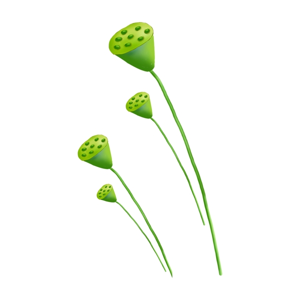 手繪清新風(fēng)荷花透明素材