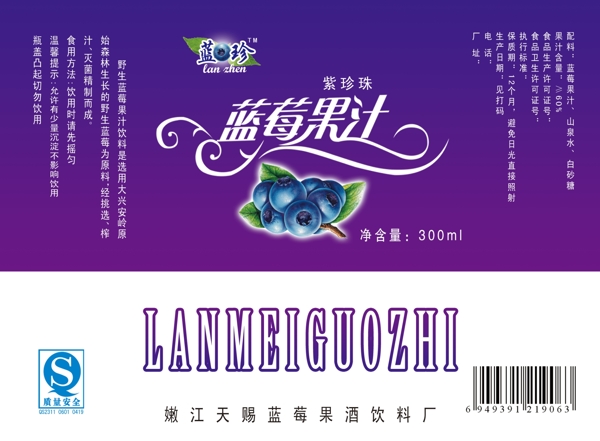 藍(lán)莓果汁圖片