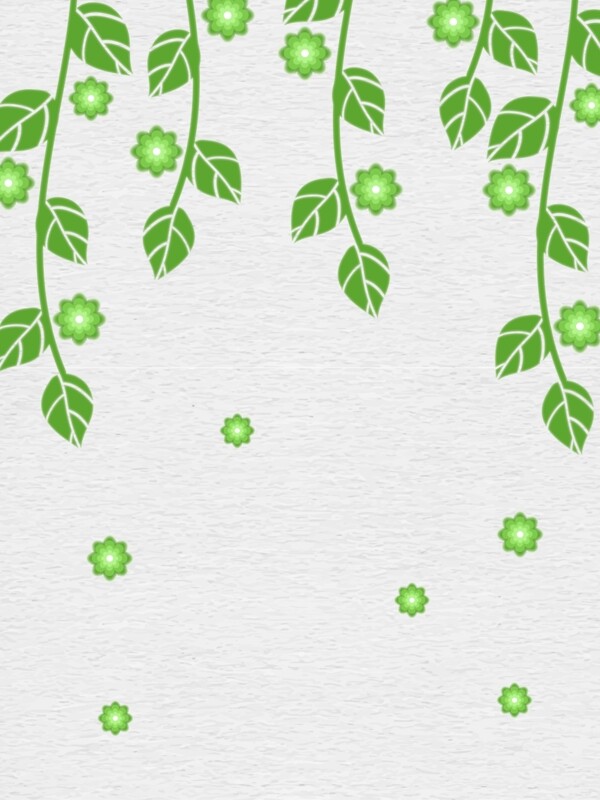 绿色简约小清新夏季树藤创意背景设计