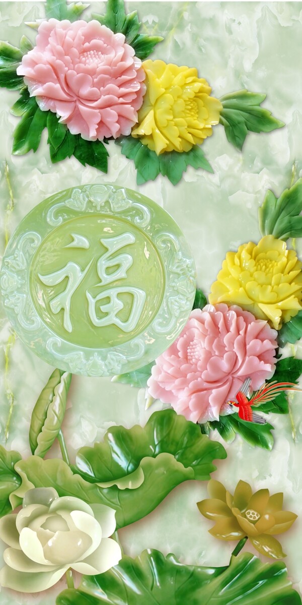 花開富貴裝飾畫