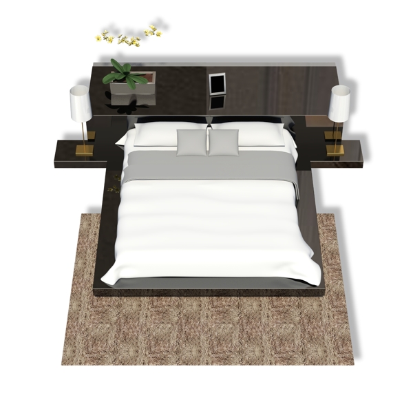 卧室实木双人大床
