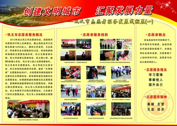 志愿者展板