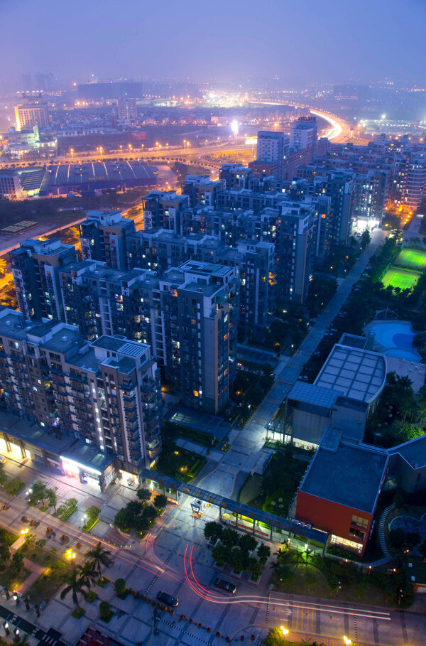 樓盤夜景圖片