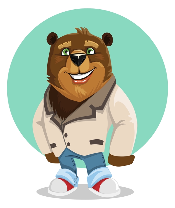 卡通动物熊角色设计