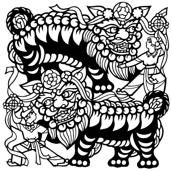 中國(guó)元素舞獅PSD素材