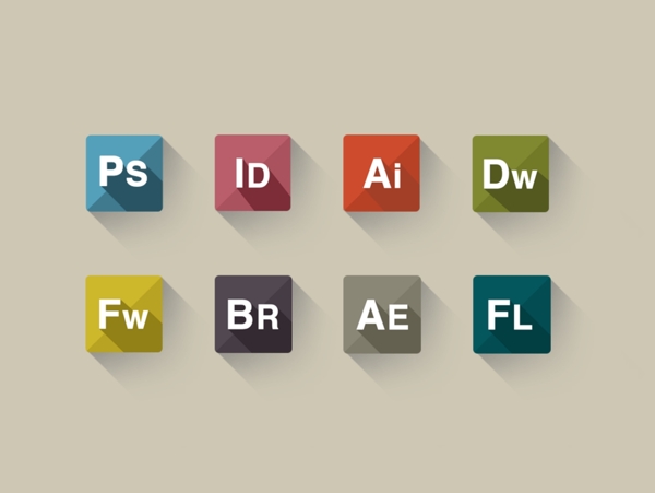 8优雅的Adobe程序图标集PSD