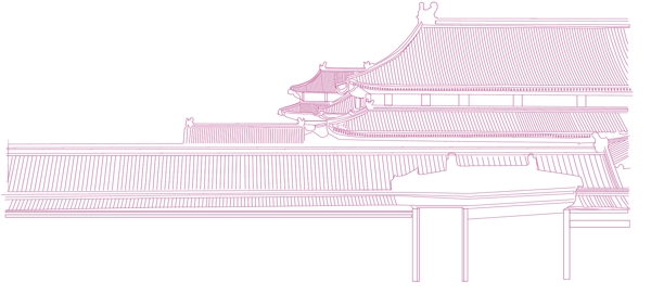 故宫ai线稿建筑中国风地产
