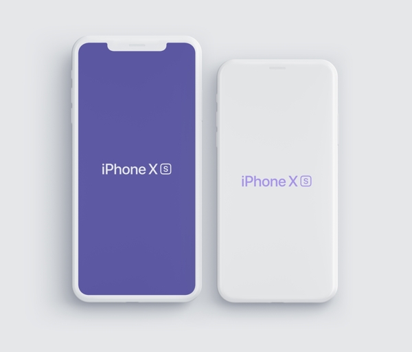 2018最新苹果XS白模贴图样机PSD
