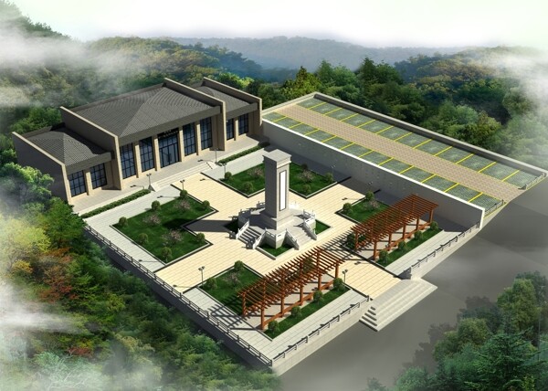 紀(jì)念館鳥瞰圖圖片