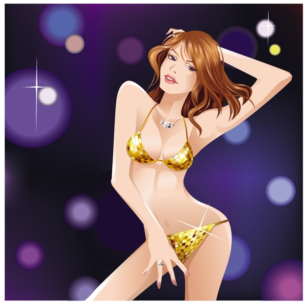 穿比基尼的美女