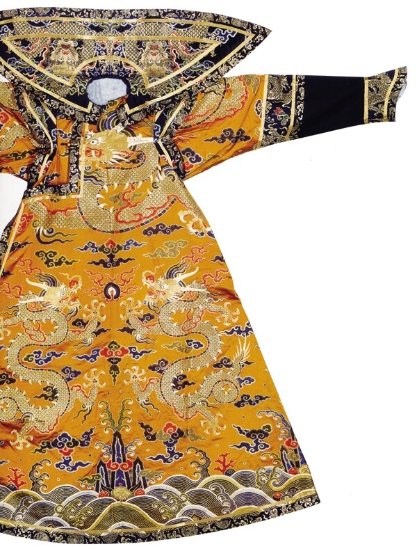 民間服飾清朝官服布藝古龍雙龍龍鳳呈祥古服繡花民間藝術(shù)中華刺繡PSD分層素材源文件中國傳統(tǒng)元素整合圖庫