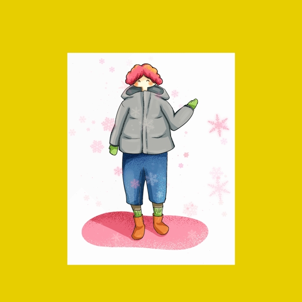冬裝人物可商用元素