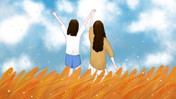 唯美清新女孩秋天你好節(jié)氣