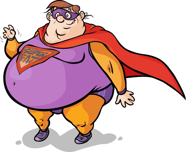 卡通肥胖超人漫画