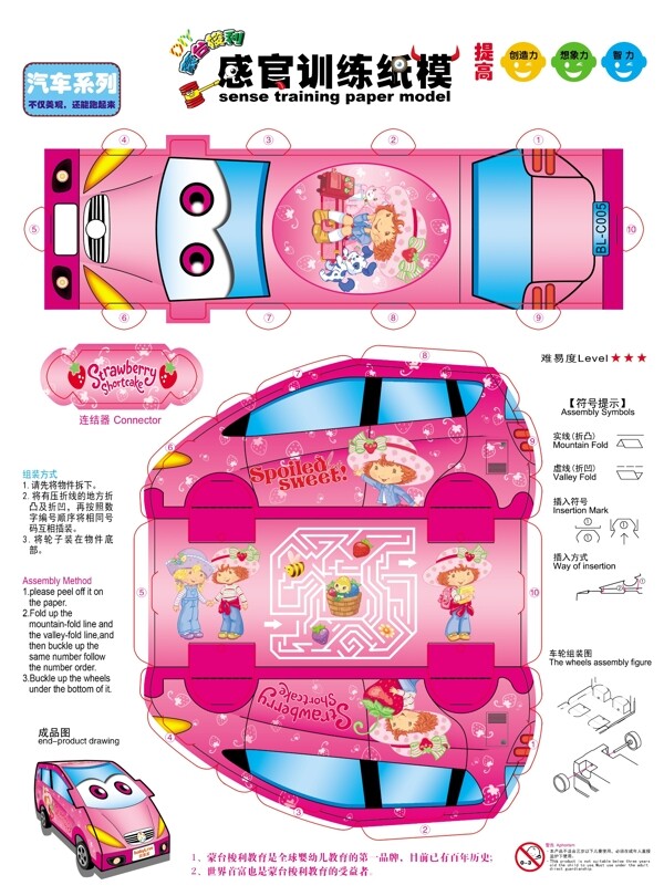 草莓女孩紙模圖片