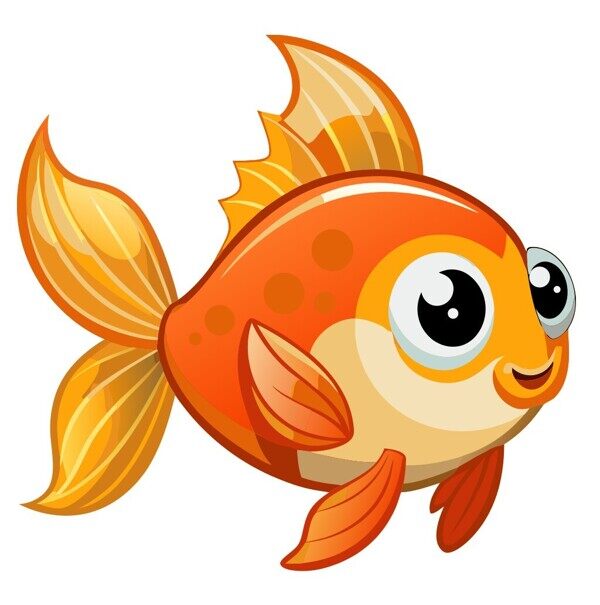 一條可愛風(fēng)金魚卡通動(dòng)物動(dòng)漫卡通插畫