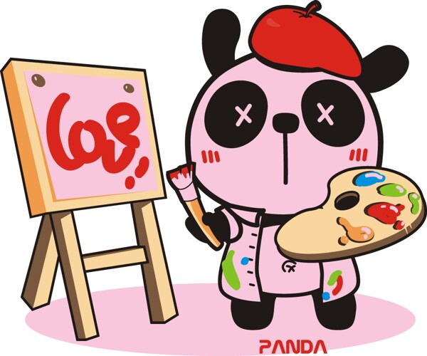 卡通图案熊猫可爱