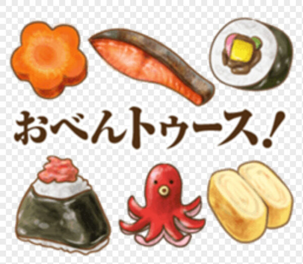 日本便當(dāng)食材三文魚蛋卷等
