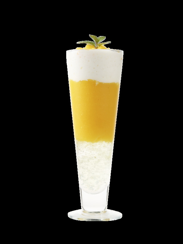 高顏值分層西米露芒果汁奶霜果茶飲品