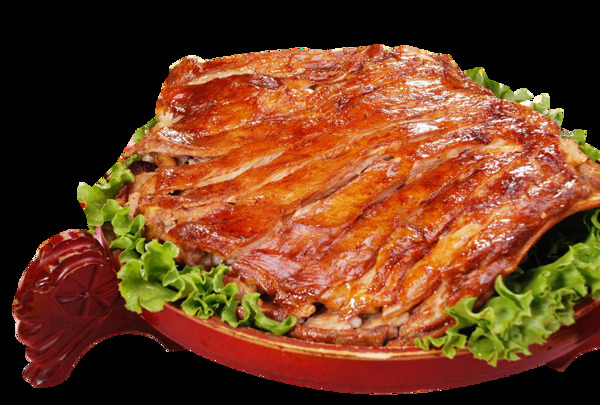 紅盤(pán)烤肉美味鮮香烤羊排