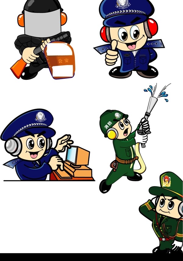 卡通警察圖片