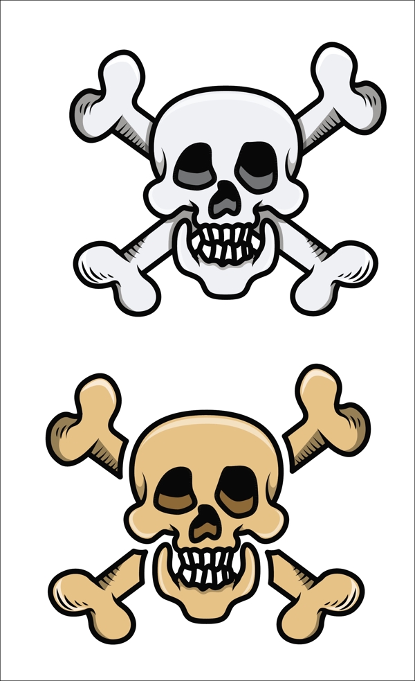 老骷髏矢量卡通插畫(huà)