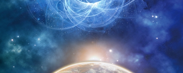 中秋星空炫彩背景