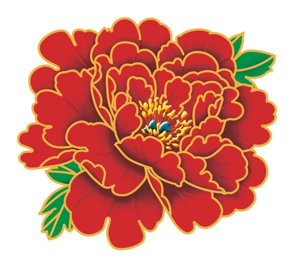 牡丹花矢量圖圖片