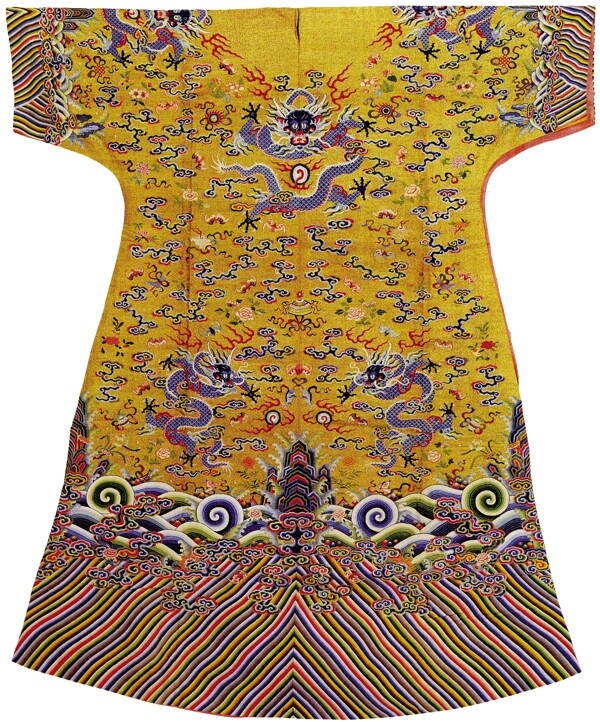 民間服飾清朝官服布藝古龍雙龍龍鳳呈祥古服繡花民間藝術(shù)中華刺繡PSD分層素材源文件中國傳統(tǒng)元素整合圖庫