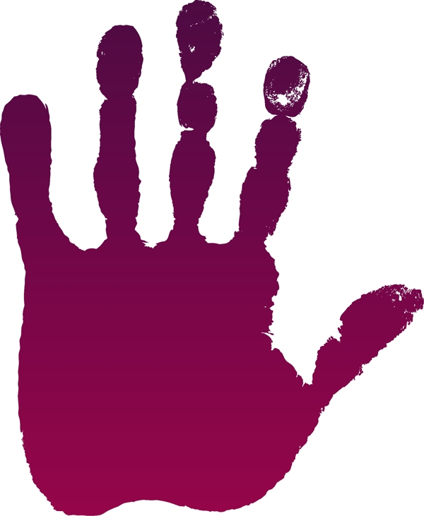 紫色手掌印