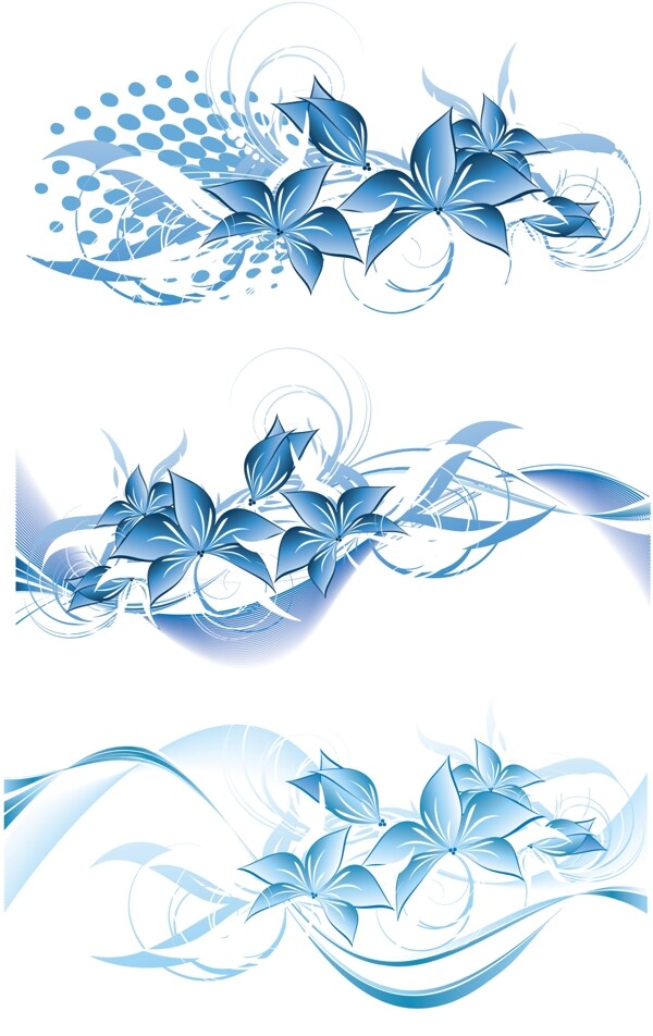 淡雅藍(lán)色花紋