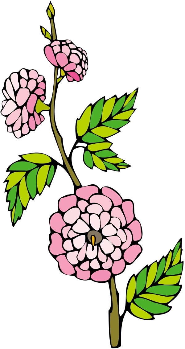 花朵花草鮮花矢量EPS格式0007