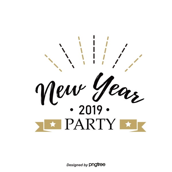 簡(jiǎn)約歐式新年快樂(lè)2019