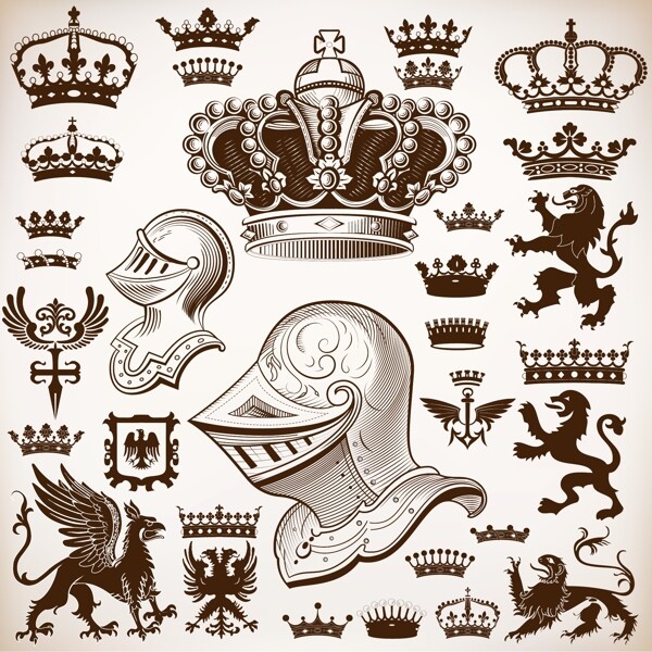 欧式皇冠盔甲图片